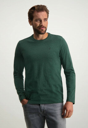 BCI-cotton-jersey-long-sleeve-top---moss-green-plain