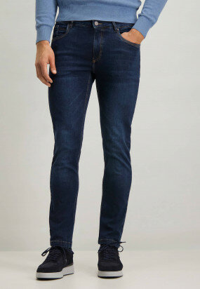 Stretch-jeans-with-cotton---navy-plain