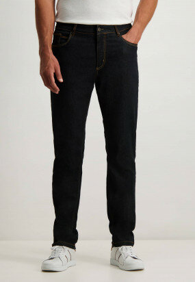 Stretch-jeans-with-cotton---dark-blue-plain