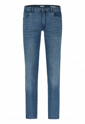 Stretch-jeans-with-modern-fit---cobalt-plain