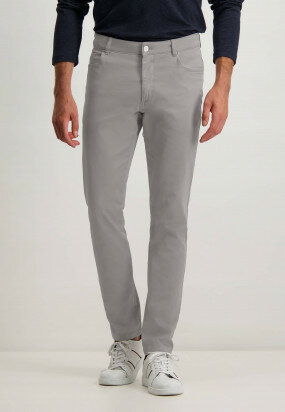 Stretch-trousers-in-cotton---silvergrey-plain