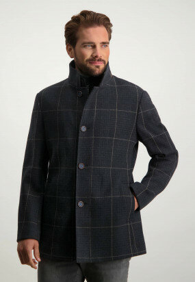 Checked-jacket-with-removable-nylon-insert---midnight/sepia