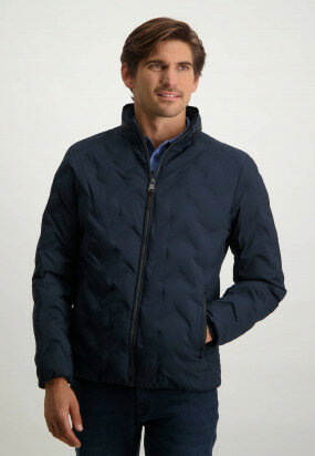 Jacket-with-slit-pockets---dark-blue-plain