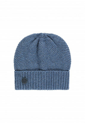 Textured-hat---grey-blue-plain
