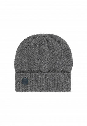 Textured-hat---medium-grey-plain
