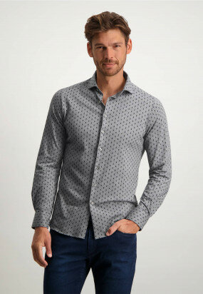 Modern-Classics-jersey-shirt-in-cotton---lightgrey/dark-lavender