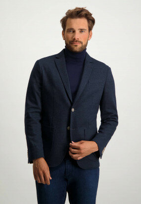 Blazer-with-checked-pattern-and-modern-fit---midnight/navy