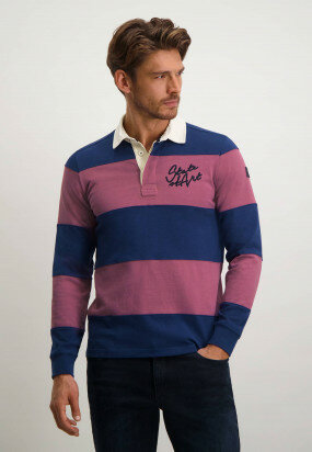 Rugbyshirt-with-stripe-pattern---cobalt/fuchsia