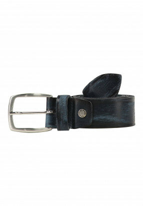 Belt-with-a-nickel-free-buckle---dark-blue-plain