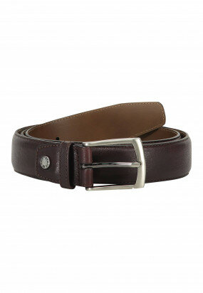 Belt-completely-handmade---dark-brown-plain