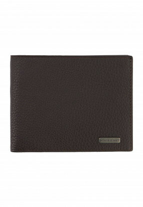 Wallet-with-coin-compartment---dark-brown-plain