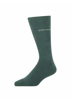 Socks-made-of-blended-cotton---dark-green-plain