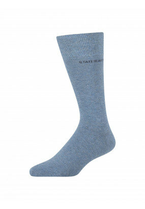 Effen-sokken-van-een-katoenmix---middenblauw-uni