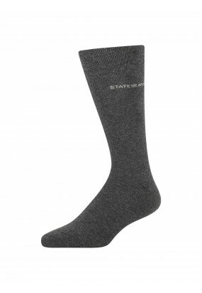 Effen-sokken-van-een-katoenmix---donkerantraciet-uni