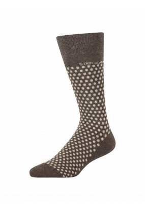 Jacquard-sokken-met-een-stippenpatroon---donkerbruin/kit