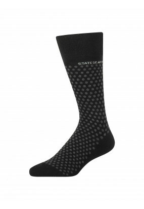 Jacquard-sokken-met-een-stippenpatroon---zwart/donkerantracit