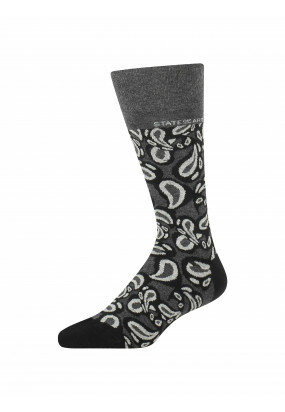Socken,-Paisley-Print---dunkel-anthraz./schwarz