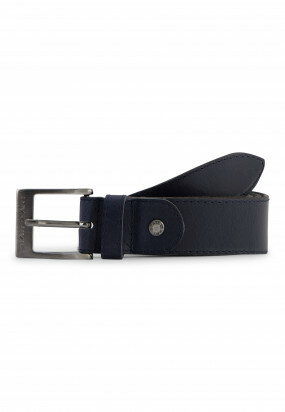 ESSENTIALS-belt-in-Italian-leather---dark-blue-plain