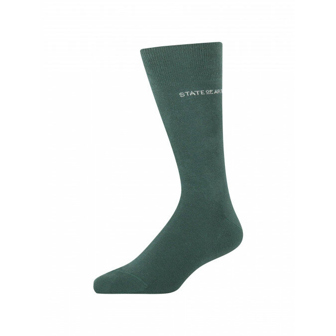 Socks-made-of-blended-cotton---dark-green-plain