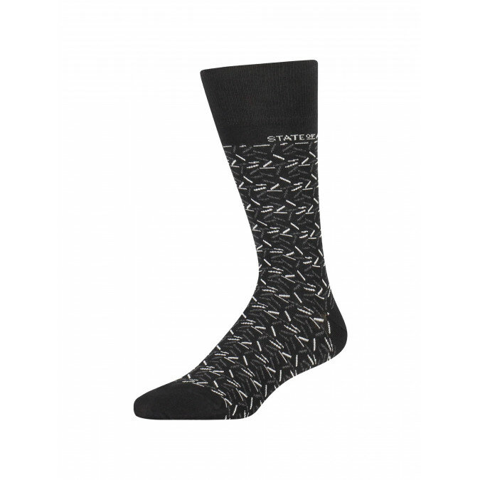 Socks-with-a-jacquard-pattern---black/charcoal