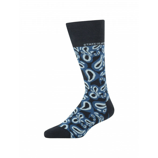 Socks-with-a-paisley-print---midnight/cobalt