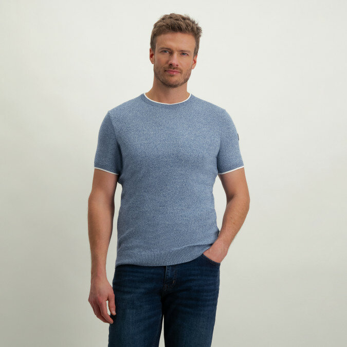 Knitted-T-shirt-mouliné
