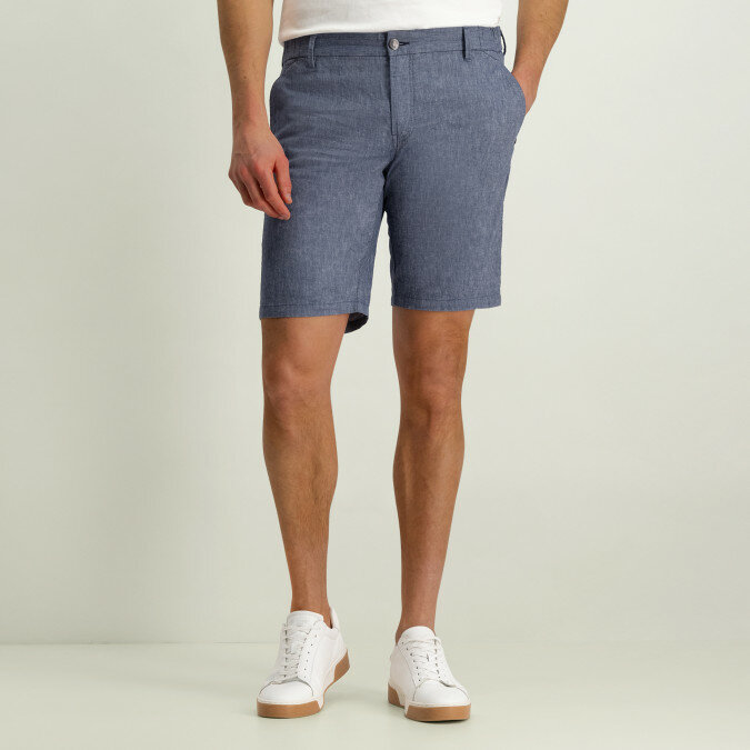 Shorts-in-a-linen-blend