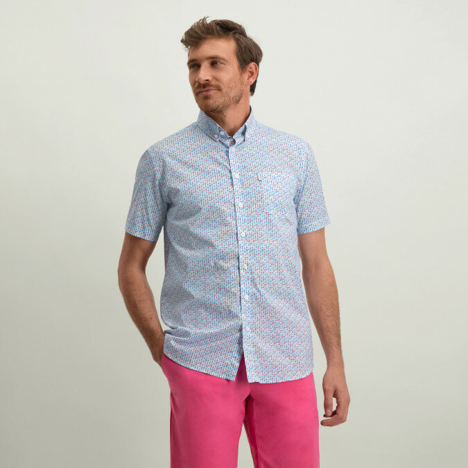 Patterned-cotton-shirt